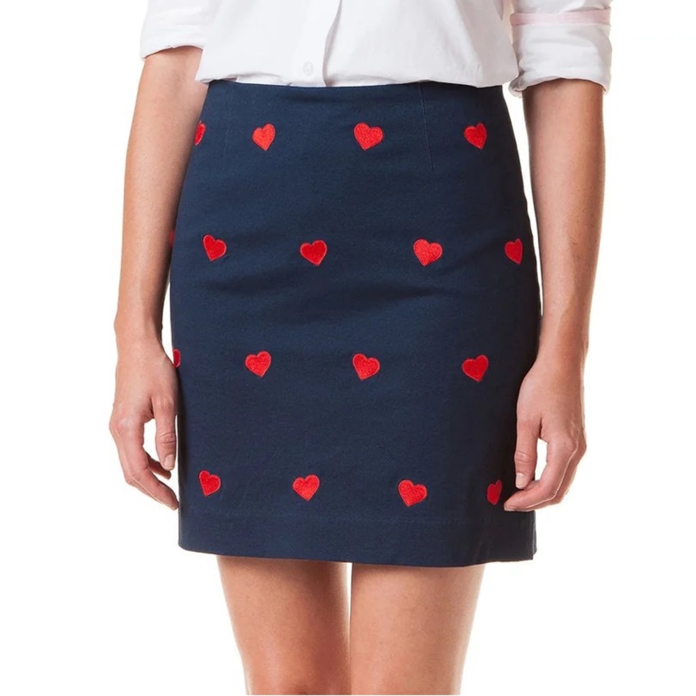 Castaway Nantucket Embroidered Heart Skirt - Size 4